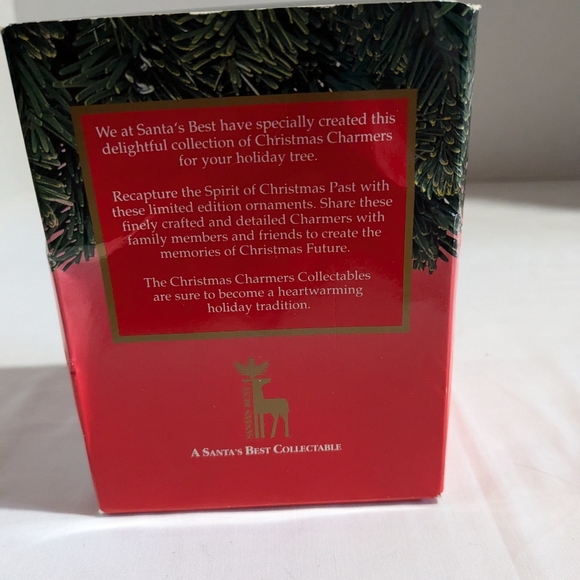 Christmas Charmers Santa Trimming the Mistletoe vtg 1991 Rennoc - Picture 11 of 11